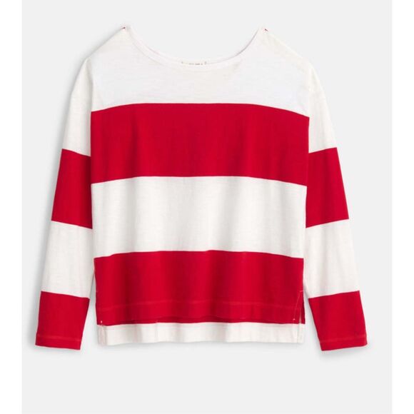 ALEX MILL Francoise Long Sleeve Tee in crimson, Lrg $103 G26 - Picture 3 of 11